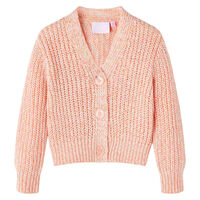 Cardigan for barn strikket blandet rosa 92