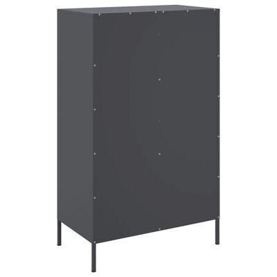 vidaXL Highboard antrasitt 68x39x113 cm stål