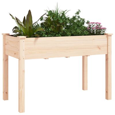 vidaXL Plantekasse med foring 118x59x76 cm heltre gran