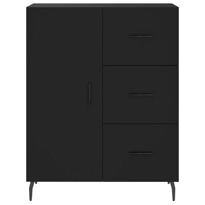 vidaXL Highboard svart 69,5x34x180 cm konstruert tre