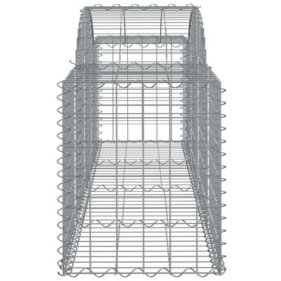 vidaXL Gabionkurver buede 5 stk 200x50x60/80 cm galvanisert jern