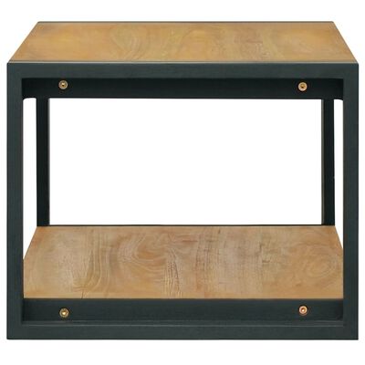 vidaXL Veggmontert baderomsskap 90x45x35 cm heltre teak