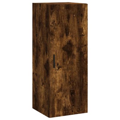 vidaXL Highboard røkt eik 34,5x34x180 cm konstruert tre