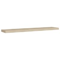 vidaXL Flytende vegghylle eik 120x23,5x3,8 cm MDF