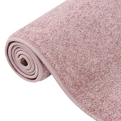 vidaXL Teppe med kort luv 240x340 cm rosa