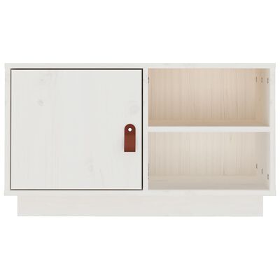 vidaXL TV-benk hvit 70x34x40 cm heltre furu