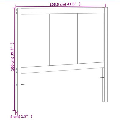 vidaXL Hodegavl voksbrun 100 cm heltre furu