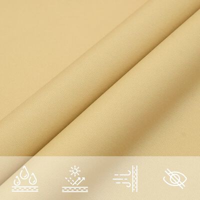 vidaXL Solseil sand 4x3 m 100% polyester oxford