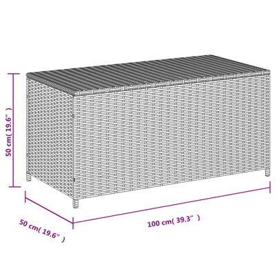 vidaXL Putekasse blandet beige 190L cm polyrotting