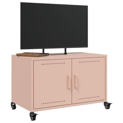 vidaXL TV-benk rosa 68x39x43,5 cm stål