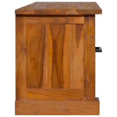 vidaXL TV-benk 112x30x37 cm heltre teak