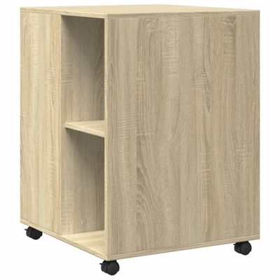 vidaXL Sidebord med hjul sonoma eik 55x60x78 cm konstruert tre