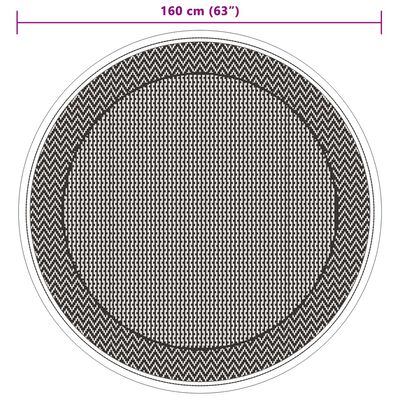 vidaXL Uteteppe grønn Ø160 cm PP