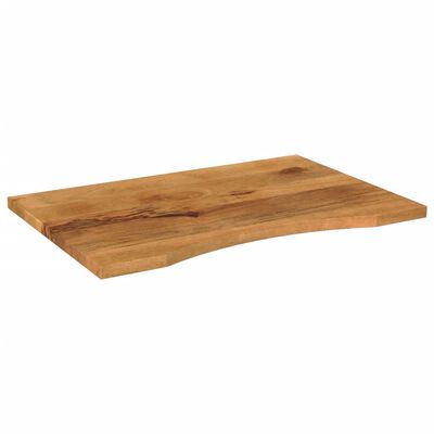 vidaXL Skrivebordsplate med kurve 80x50x2,5 cm heltre grovt mangotre