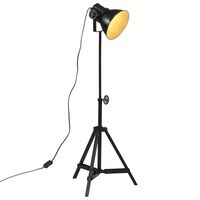 vidaXL Gulvlampe 25 W svart 35x35x65/95 cm E27