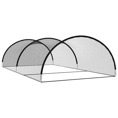 vidaXL Baseball battingnett svart 900x400x250 cm polyester