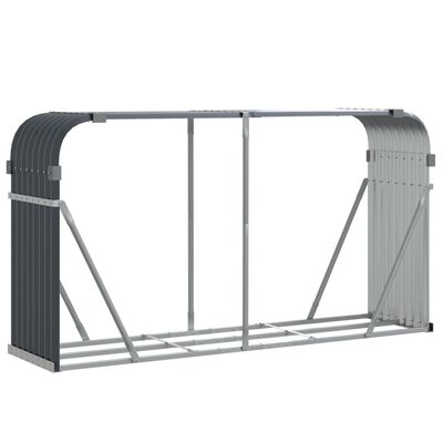 vidaXL Vedholder antrasitt 180x45x100 cm galvanisert stål