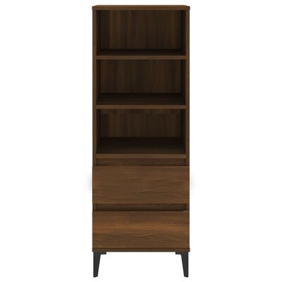 vidaXL Highboard brun eik 40x36x110 cm konstruert tre