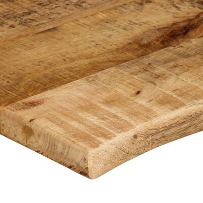 vidaXL Bordplate 100x60x2,5 cm naturlig kant grovt heltre mangotre