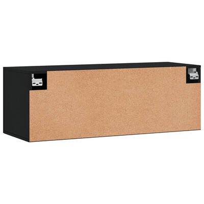 vidaXL Veggskap svart 100x36,5x35 cm konstruert tre