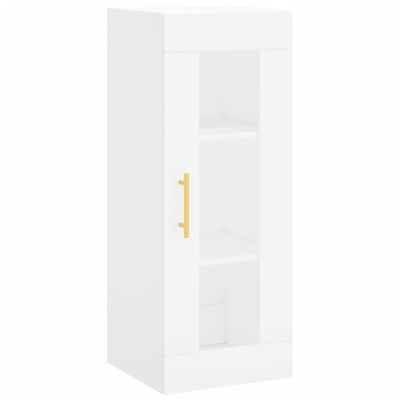 vidaXL Highboard hvit 34,5x34x180 cm konstruert tre