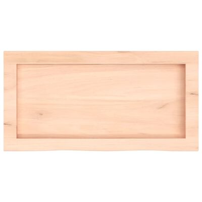 vidaXL Benkeplate til bad 60x30x6 cm ubehandlet heltre