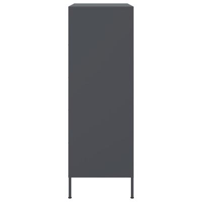 vidaXL Highboard antrasitt 68x39x113 cm stål