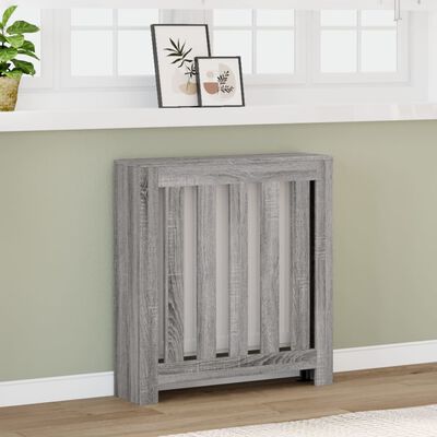 vidaXL Radiatordeksel grå sonoma 78x20x82 cm konstruert tre