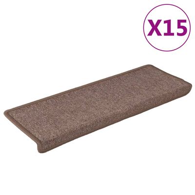 vidaXL Trappetrinnstepper 15 stk 65x21x4 cm brun