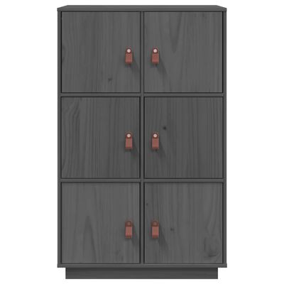 vidaXL Highboard grå 67x40x108,5 cm heltre furu