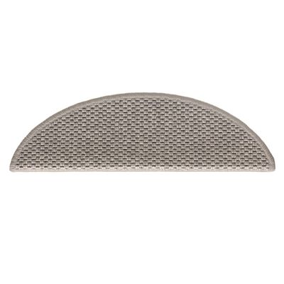 vidaXL Selvklebende trappematter sisal-utseende 15 stk 56x17x3 cm sølv