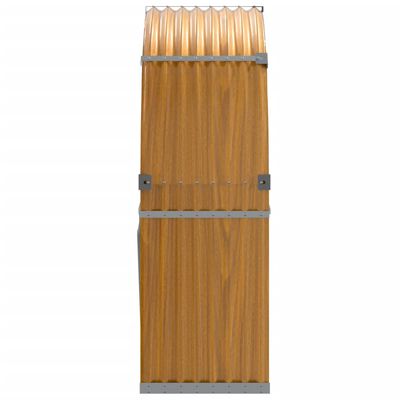 vidaXL Vedholder lysebrun 120x45x140 cm galvanisert stål