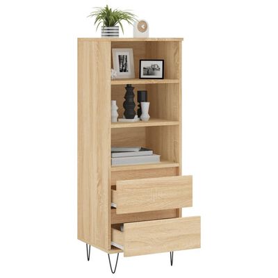 vidaXL Highboard sonoma eik 40x36x110 cm konstruert tre