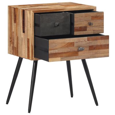 vidaXL Nattbord 47x31,5x60 cm heltre teak