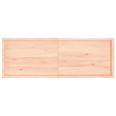 vidaXL Bordplate 180x60x(2-6) cm ubehandlet heltre eik naturlig kant