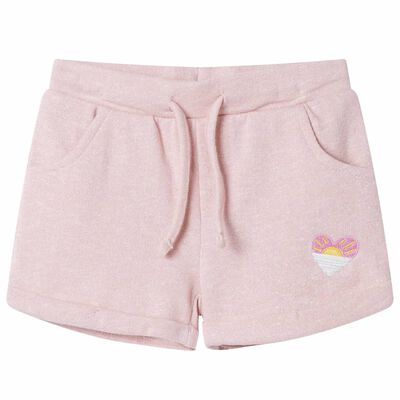 Barneshorts med snor blandet lyserosa 104