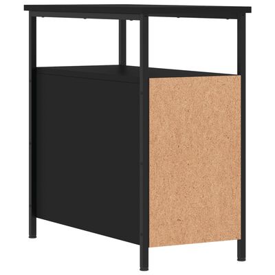 vidaXL Nattbord 2 stk svart 30x60x60 cm konstruert tre