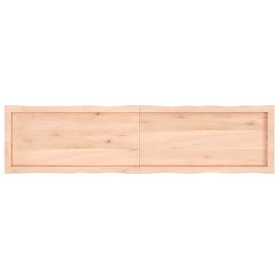 vidaXL Bordplate 160x40x(2-4) cm ubehandlet heltre eik naturlig kant