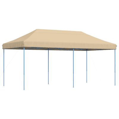 vidaXL Sammenleggbart partytelt pop-up beige 580x292x315 cm