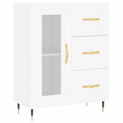 vidaXL Highboard hvit 69,5x34x180 cm konstruert tre