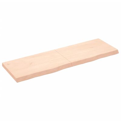 vidaXL Benkeplate til bad 160x50x(2-6) cm ubehandlet heltre