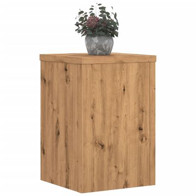 vidaXL Plant Stands 2 pcs Artisan Oak 20x20x30 cm Engineered Wood