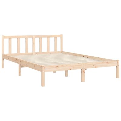 vidaXL Sengeramme med hodegavl 140x190 cm heltre