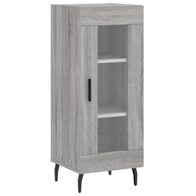 vidaXL Highboard grå sonoma 34,5x34x180 cm konstruert tre