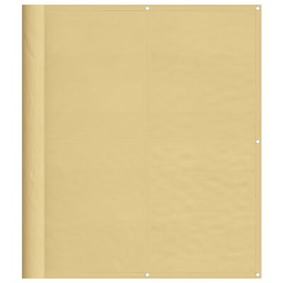 vidaXL Balkongskjerm sand 120x500 cm 100% polyester oxford