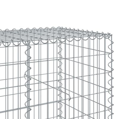 vidaXL Gabionkurv med deksel 1200x100x100 cm galvanisert jern