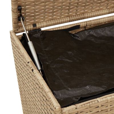 vidaXL Putekasse blandet beige 283L cm polyrotting