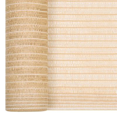 vidaXL Skjermnett beige 1,5x25 m HDPE 150 g/m²