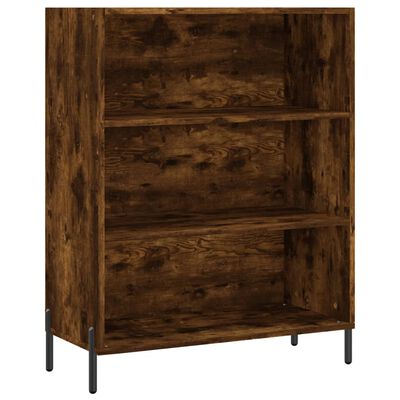 vidaXL Highboard røkt eik 69,5x34x180 cm konstruert tre