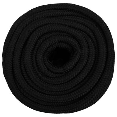 vidaXL Arbeidstau svart 18 mm 100 m polyester